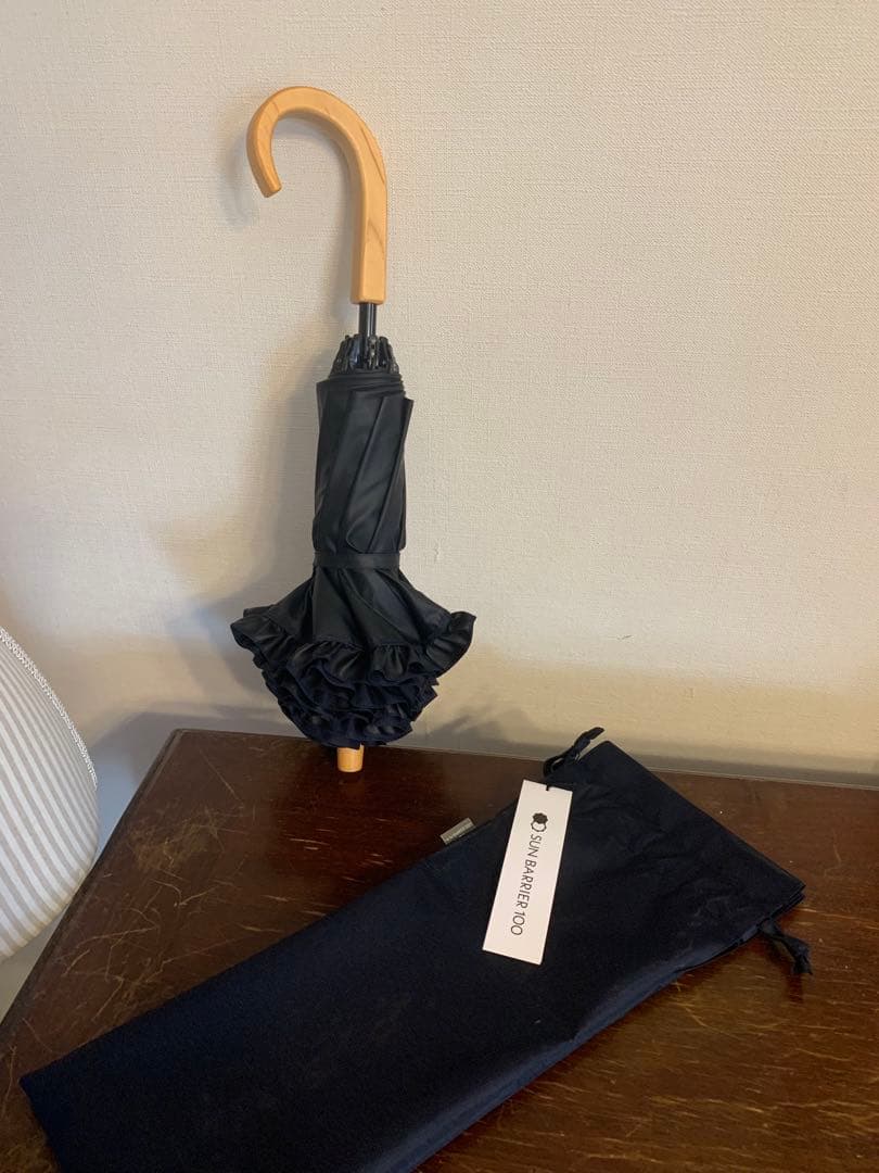 サンバリア　2段折りたたみ日傘　ネイビー