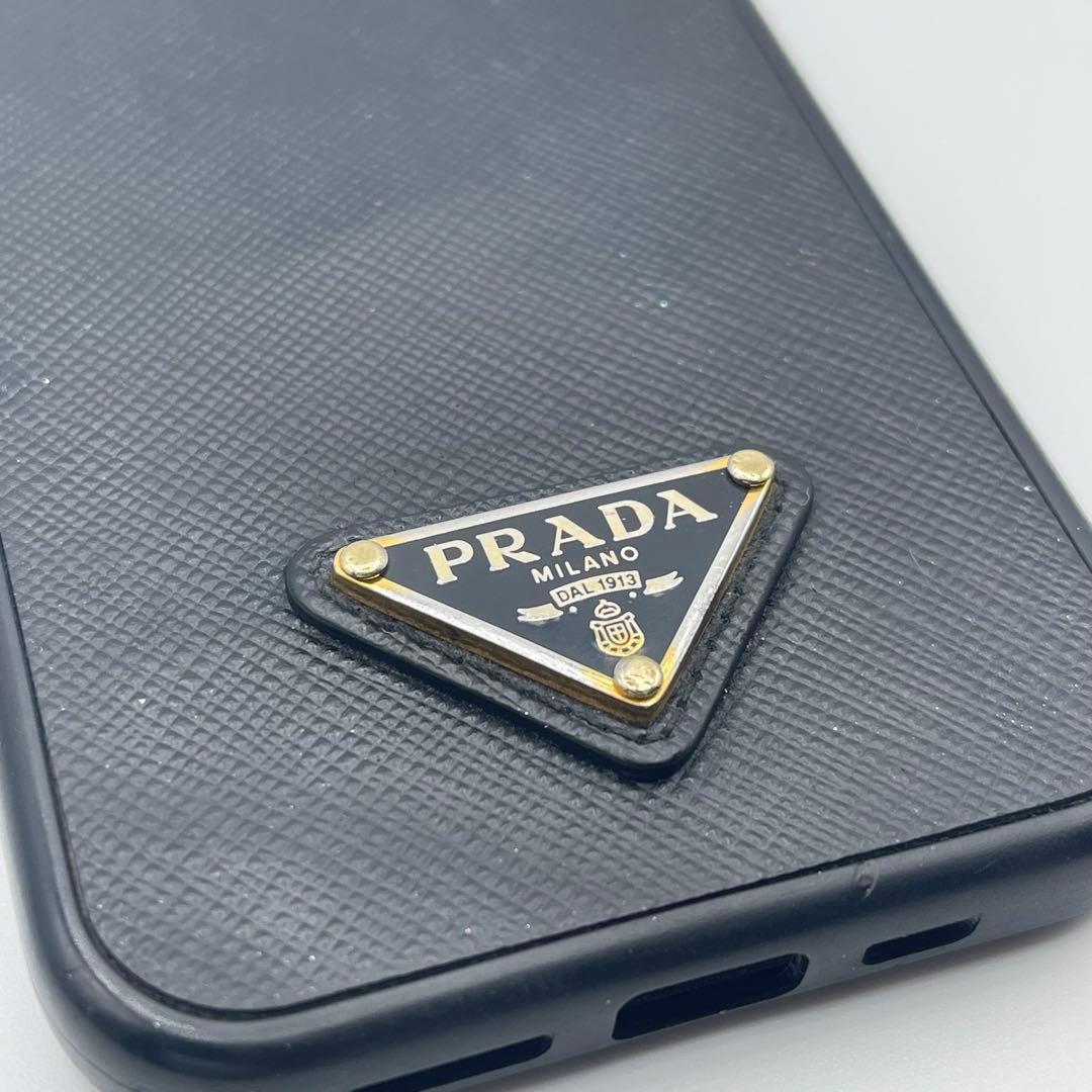 良品✨️プラダ iPhone12/12Pro ケース ブラック 三角ロゴ