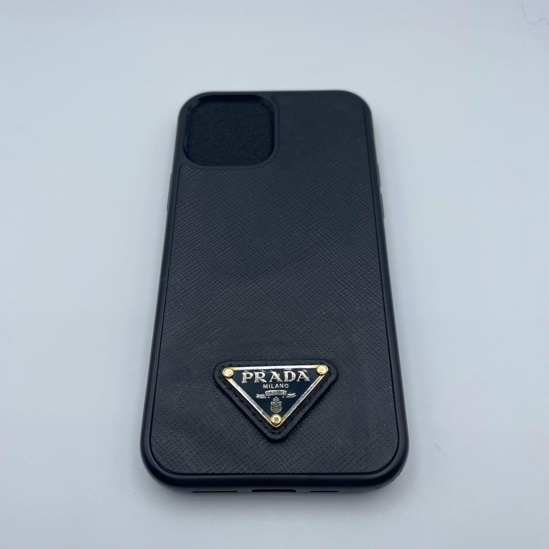 良品✨️プラダ iPhone12/12Pro ケース ブラック 三角ロゴ