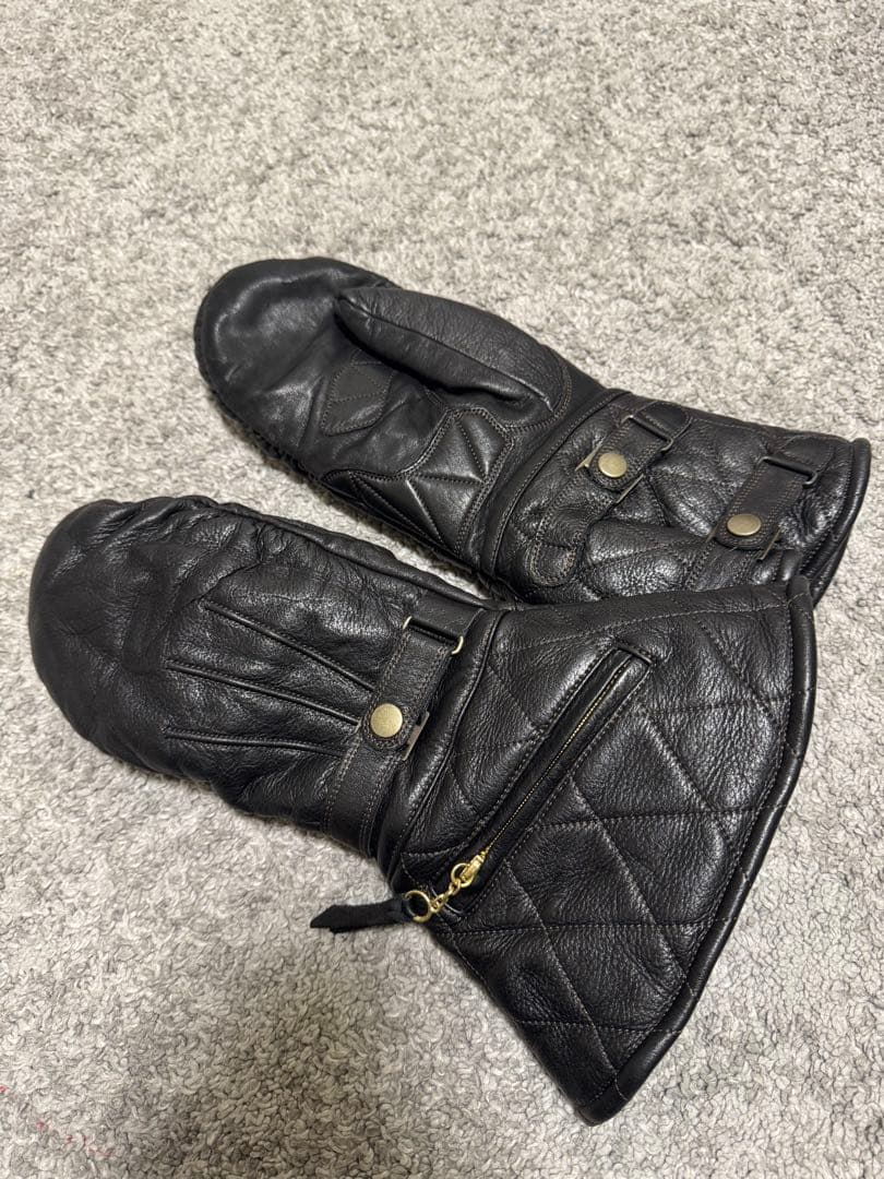 POWWOW パウワウ　ガンレットミトングローブブラック　Lサイズ　防寒バイカー