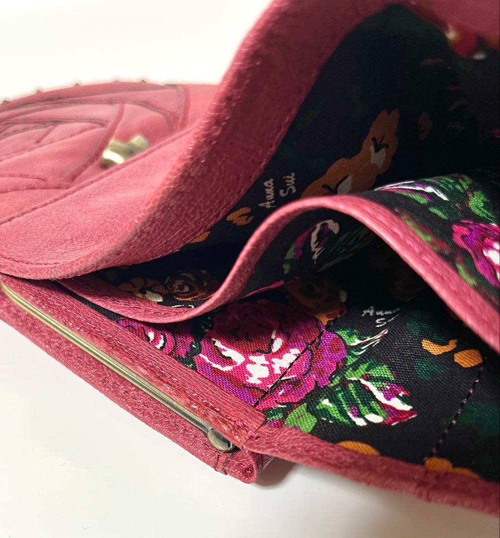 Sherry様ANNA SUI 財布 三つ折り ローズウッド 薔薇 バラ ピンク
