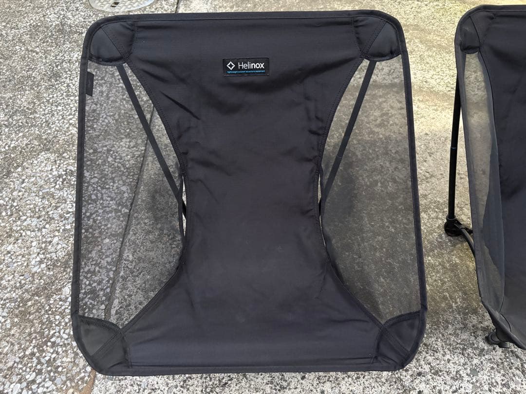 Helinox グラウンドチェア オールブラックカスタム 2脚セット