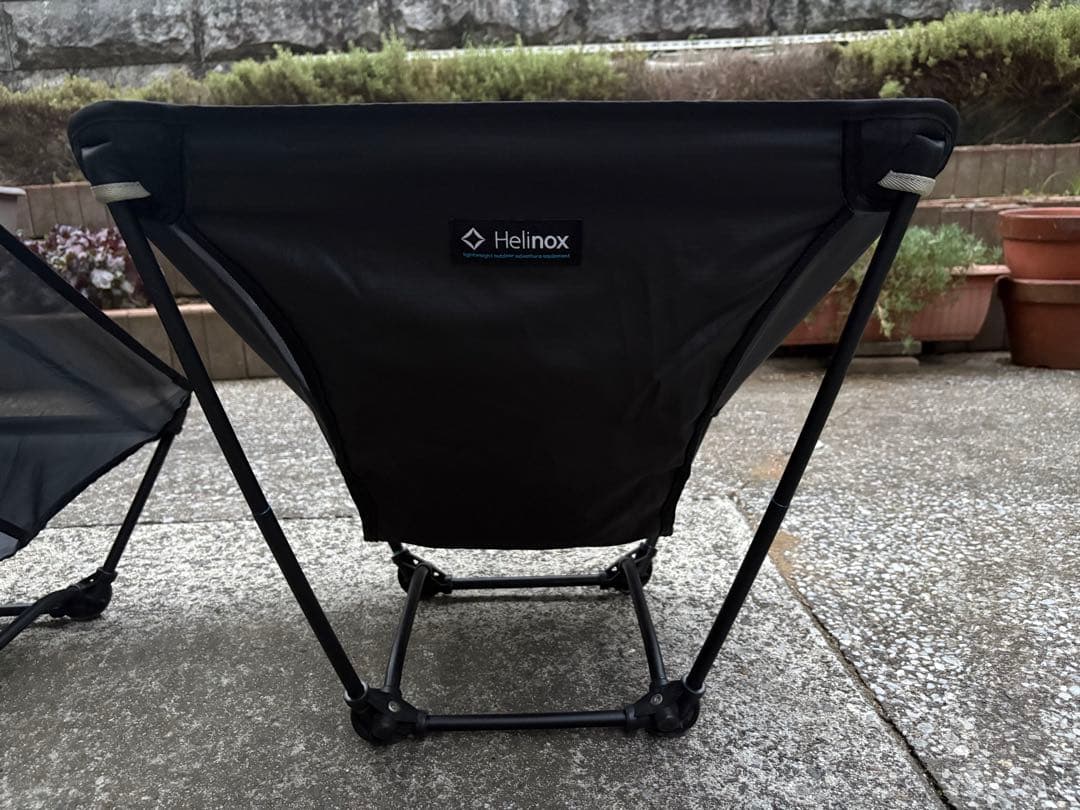 Helinox グラウンドチェア オールブラックカスタム 2脚セット