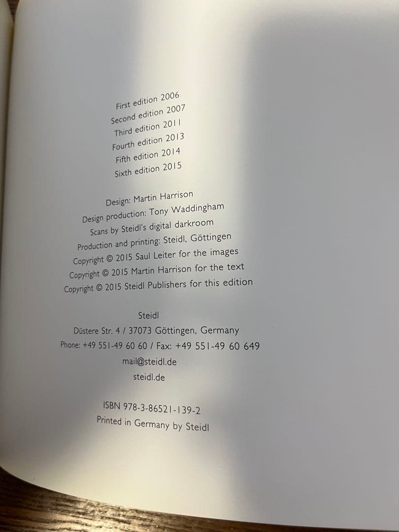 Saul Leiter Early Color ソール・ライター写真集