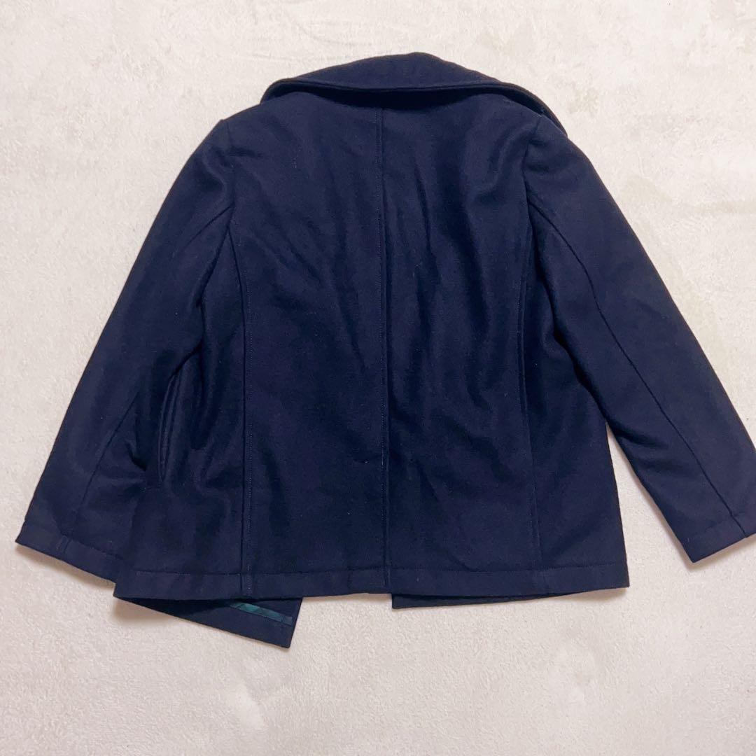 美品　familiar ピーコート　ウールコート　男女兼用　現行品　ネイビー
