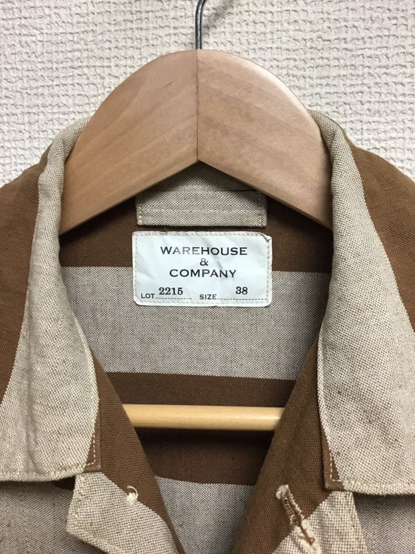WAREHOUSEブラウンボーダープリズナージャケット. SIZE 38(M)