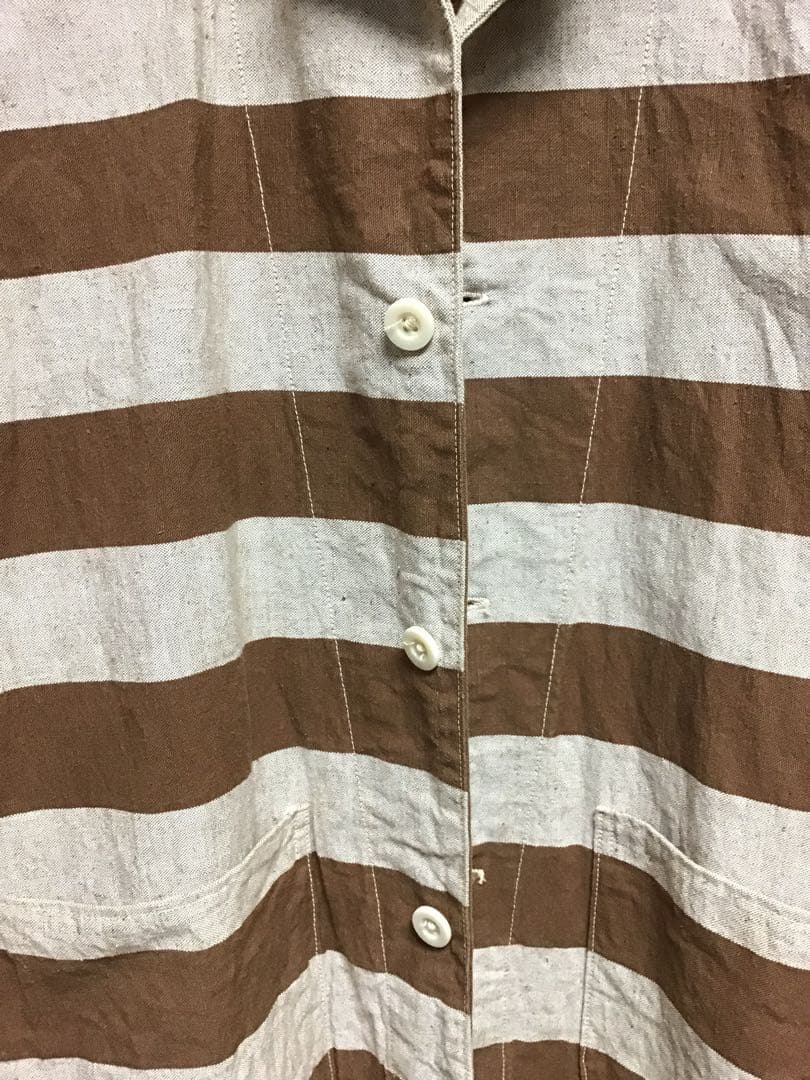 WAREHOUSEブラウンボーダープリズナージャケット. SIZE 38(M)