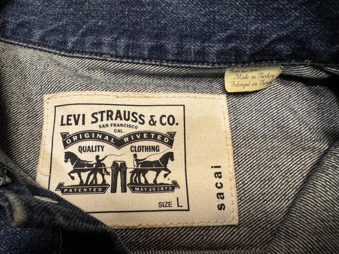 希少 L sacai × Levi's Denim Jacket 1st コラボ