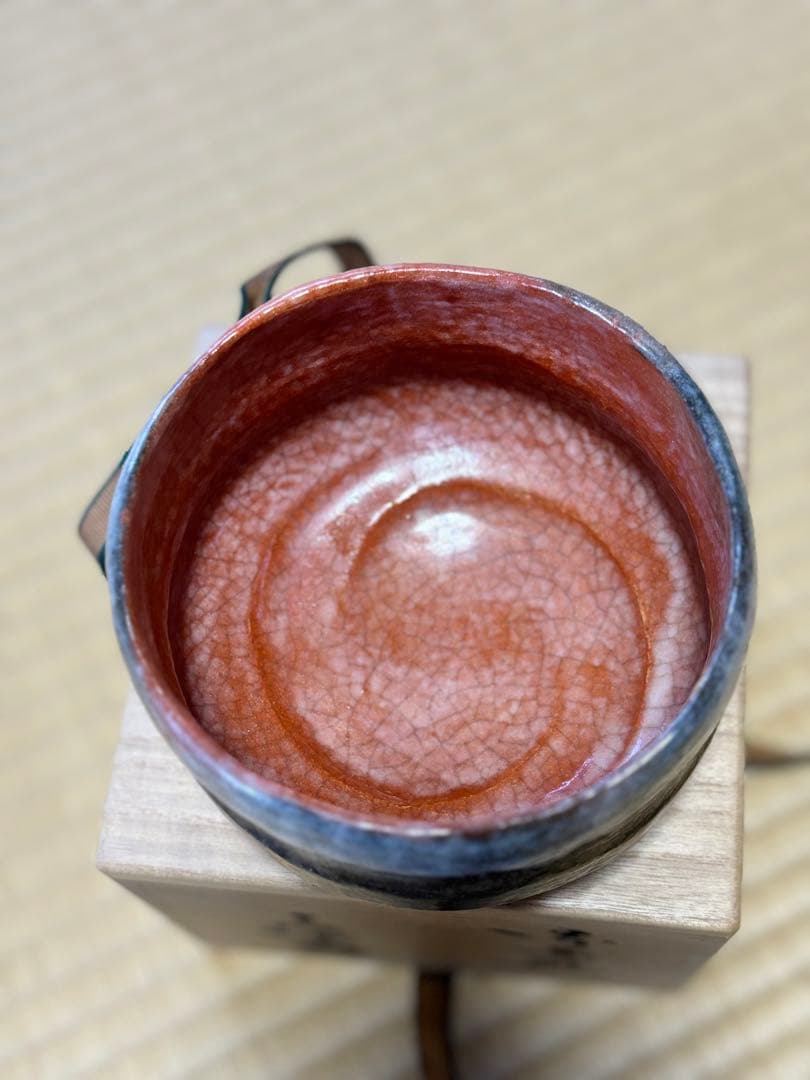 【専用】赤楽　茶碗　二代　小川長楽　共箱　京都　楽焼　濃茶　薄茶　茶会　茶事