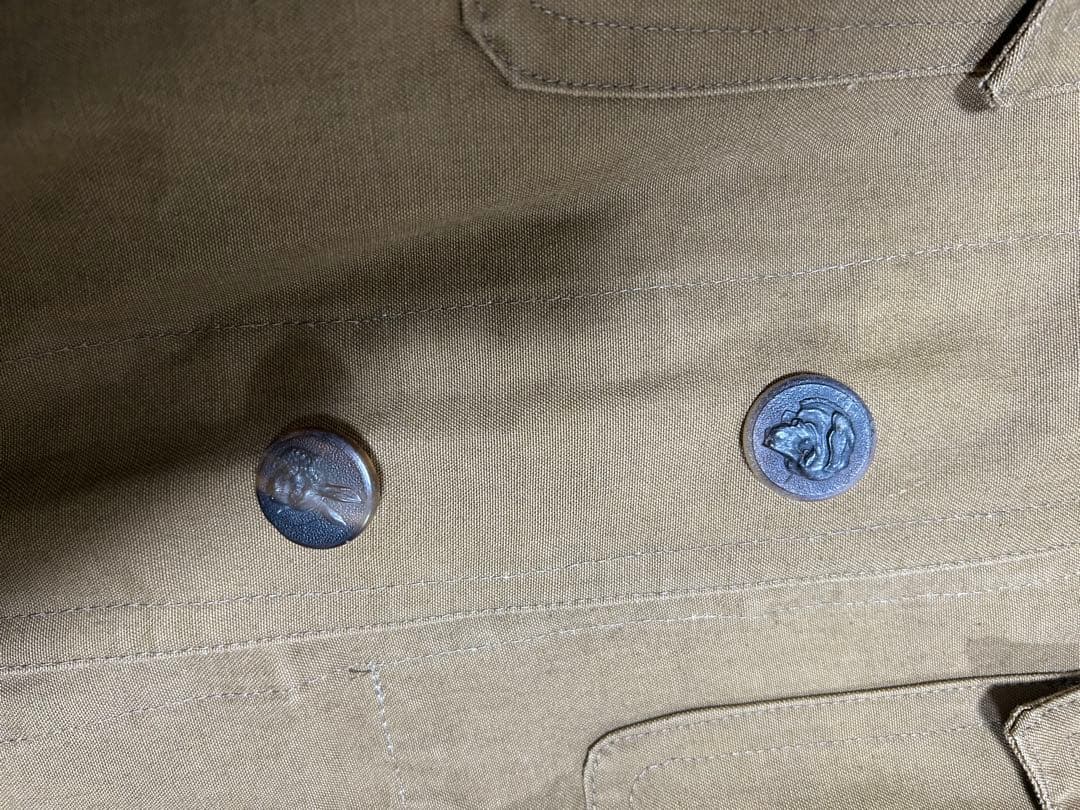 40s ハンティングジャケット 動物ボタン　ヴィンテージ　フレンチ