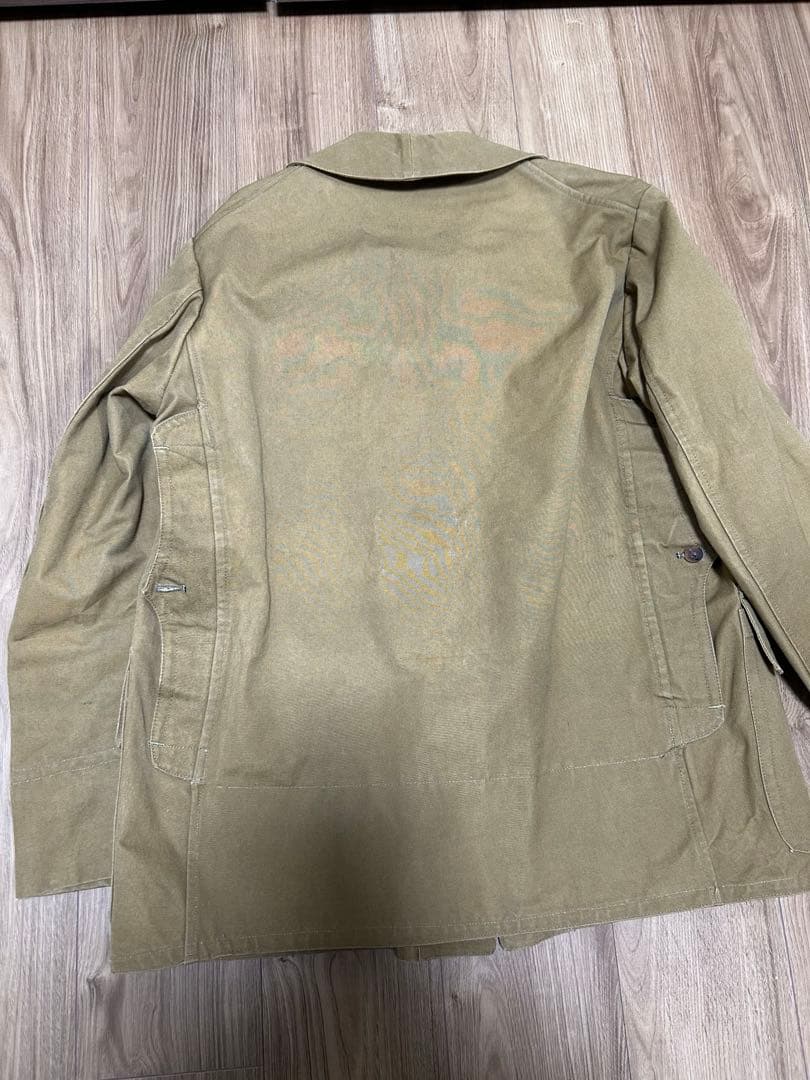 40s ハンティングジャケット 動物ボタン　ヴィンテージ　フレンチ