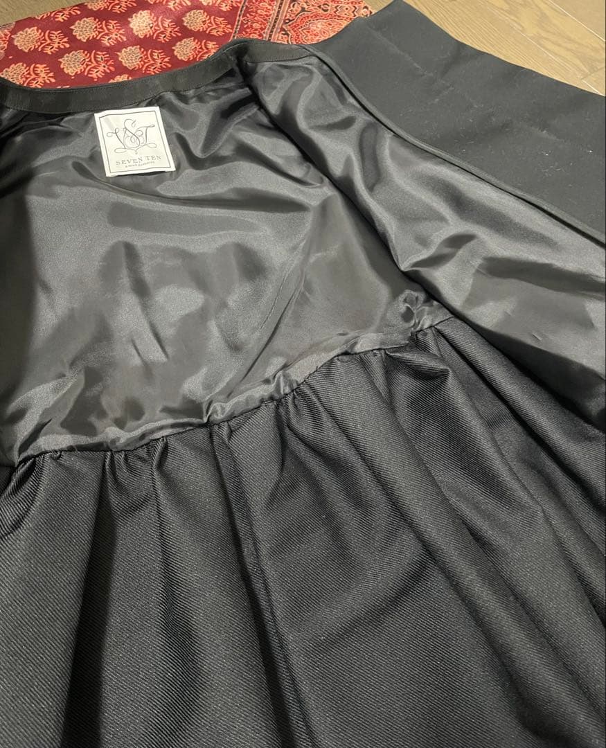 SEVEN TENセブンテン　ダブルクロスフレア ショートコート　ポンチョ XS