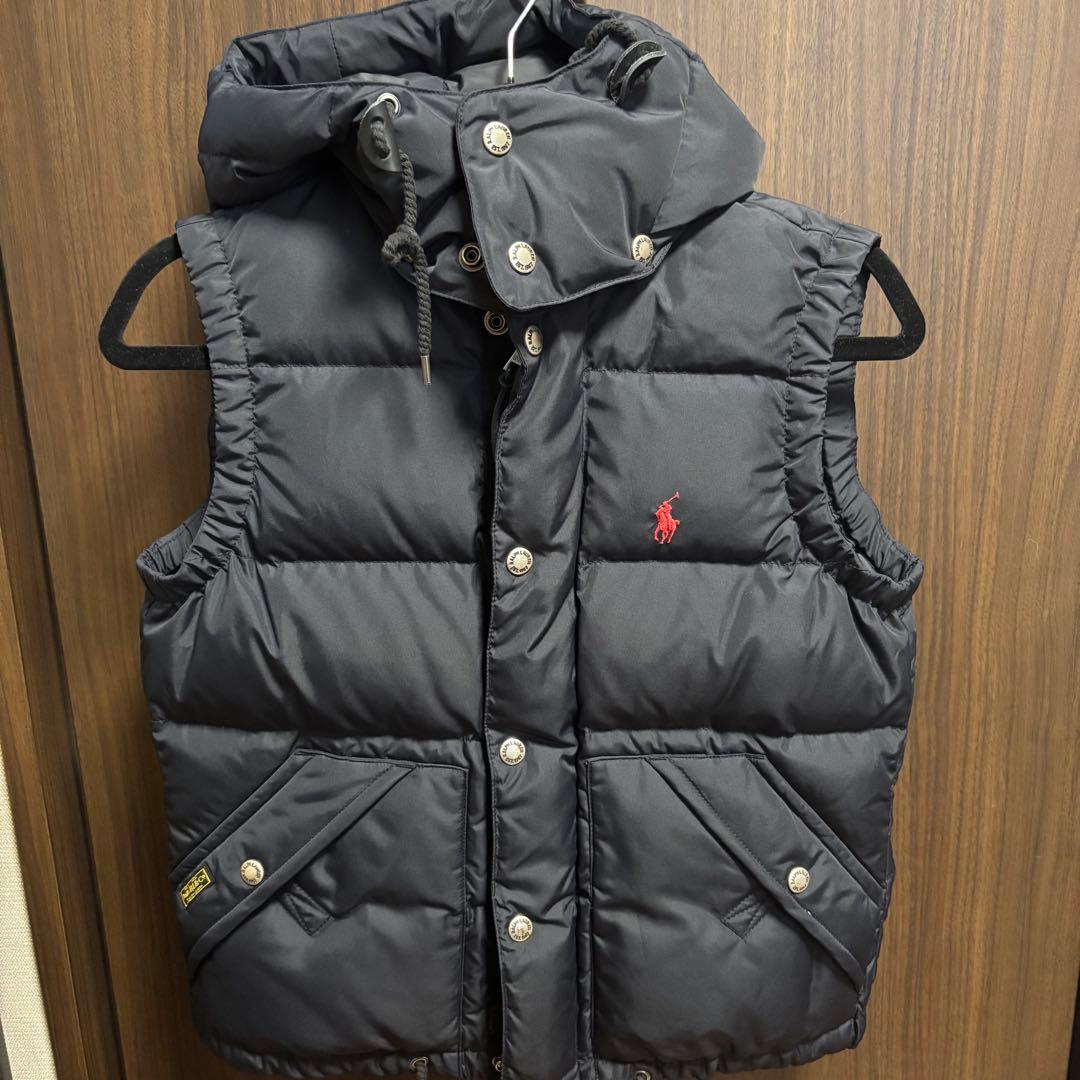 〈美品〉POLO RALPH LAUREN ダウンベスト 黒2way ポニー刺繍