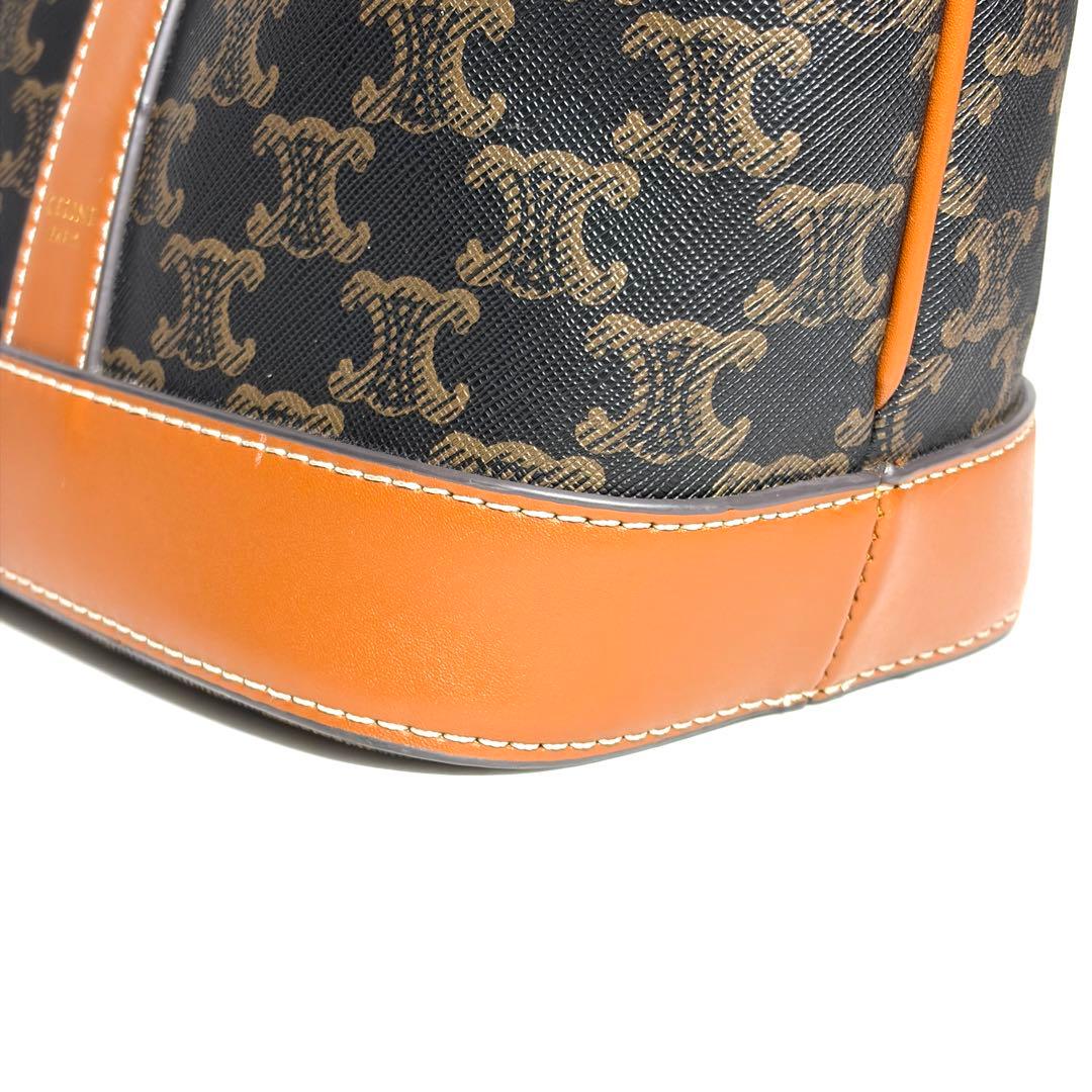 CELINE トリオンフ スモールバケット キャンバス×カーフスキン