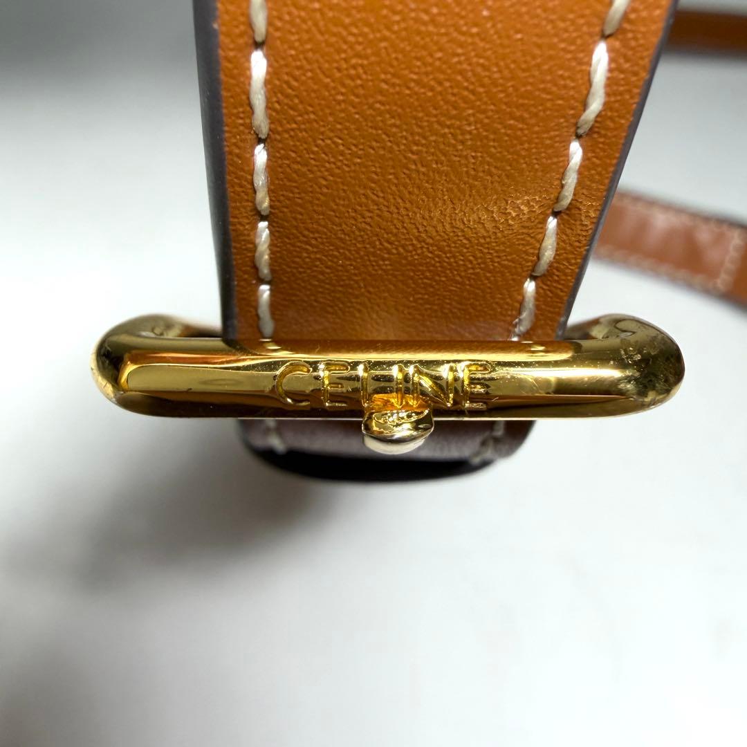 CELINE トリオンフ スモールバケット キャンバス×カーフスキン