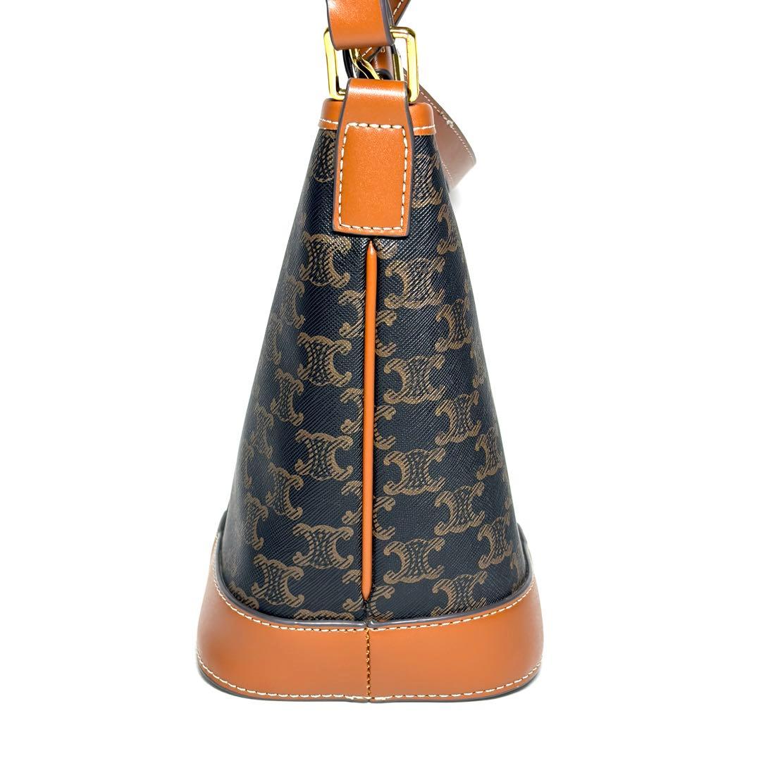 CELINE トリオンフ スモールバケット キャンバス×カーフスキン