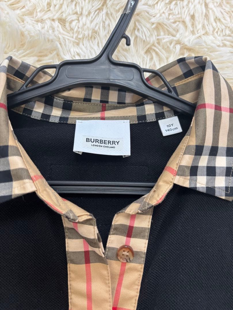 BURBERRY 10y140cmキッズ ワンピース 半袖 黒