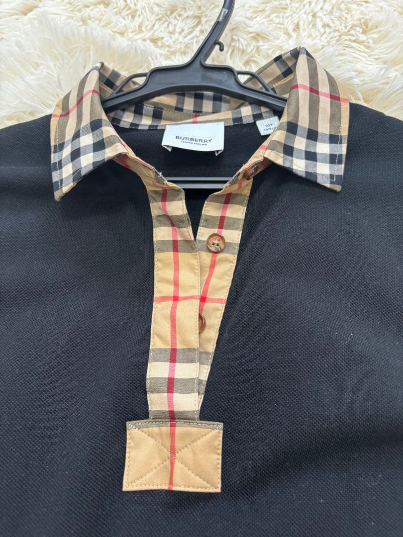 BURBERRY 10y140cmキッズ ワンピース 半袖 黒