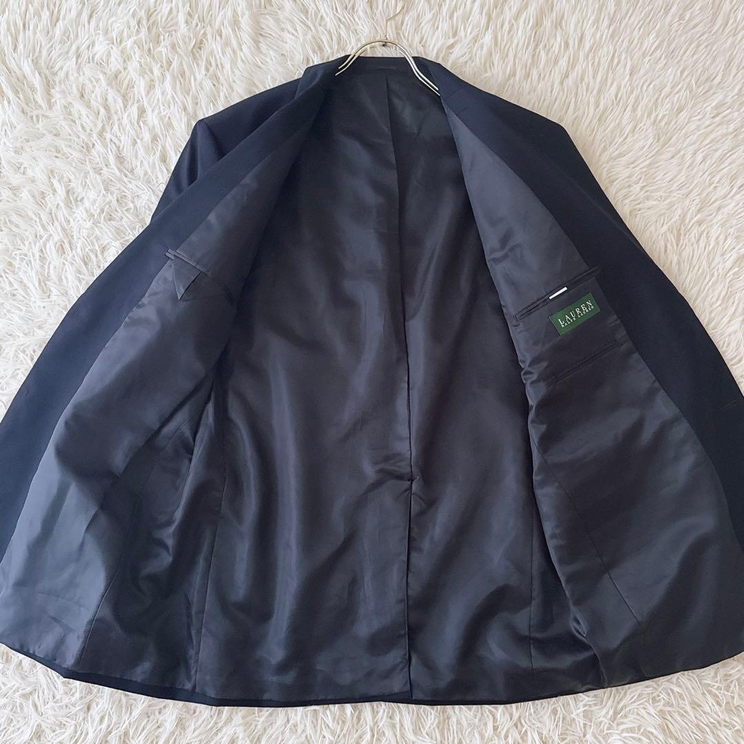美品 大きいサイズ44L ラルフローレン 紺ブレ テーラードジャケット メンズ
