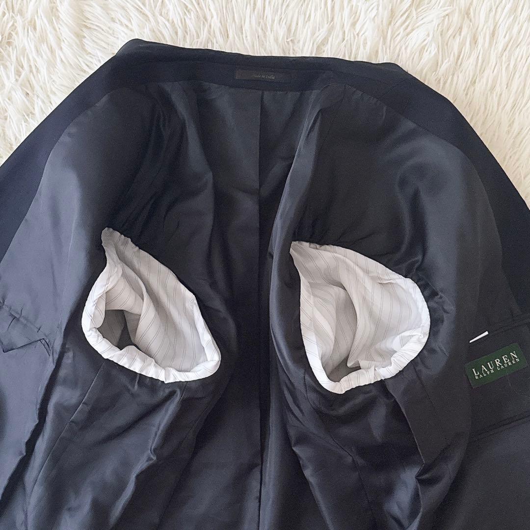 美品 大きいサイズ44L ラルフローレン 紺ブレ テーラードジャケット メンズ