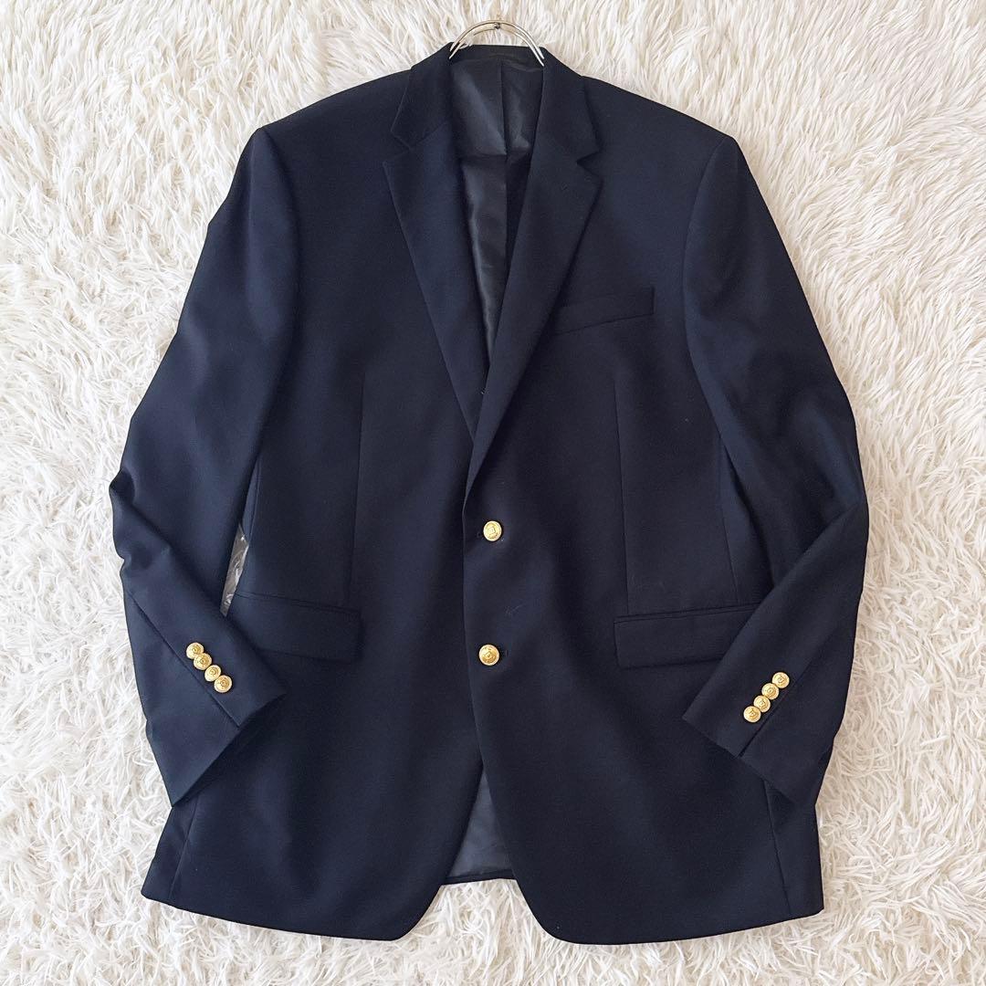 美品 大きいサイズ44L ラルフローレン 紺ブレ テーラードジャケット メンズ