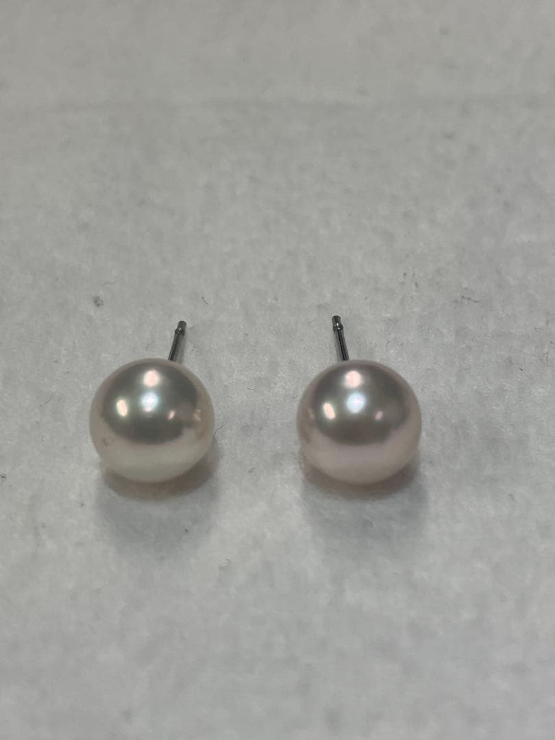 伊勢志摩英虞湾産あこや真珠　8.4mm パールピアス