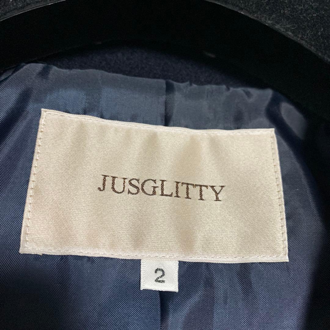 あ*け様 【極美品】ジャスグリッティー パールボタンチェスターコート ロングコー