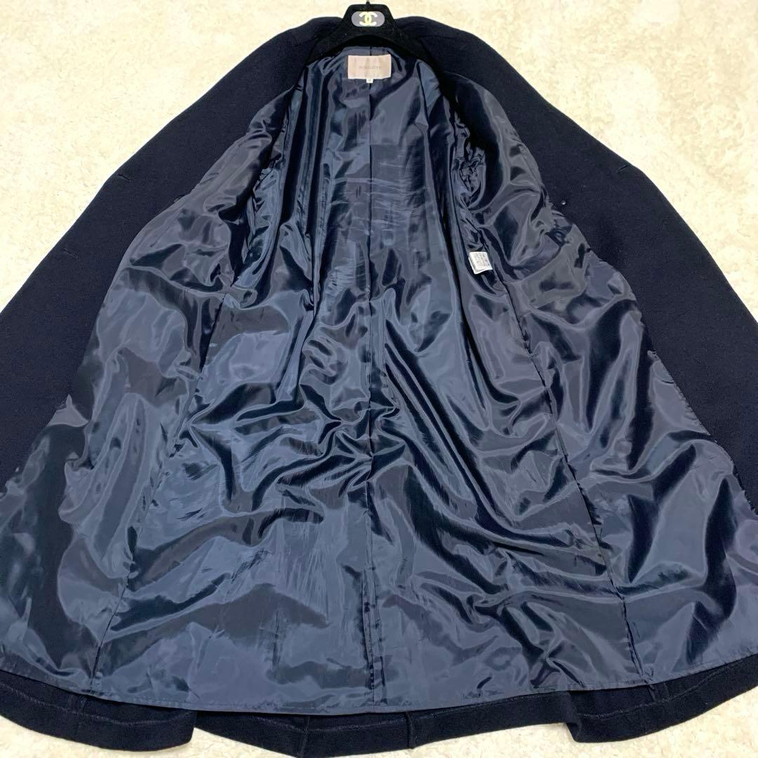 あ*け様 【極美品】ジャスグリッティー パールボタンチェスターコート ロングコー