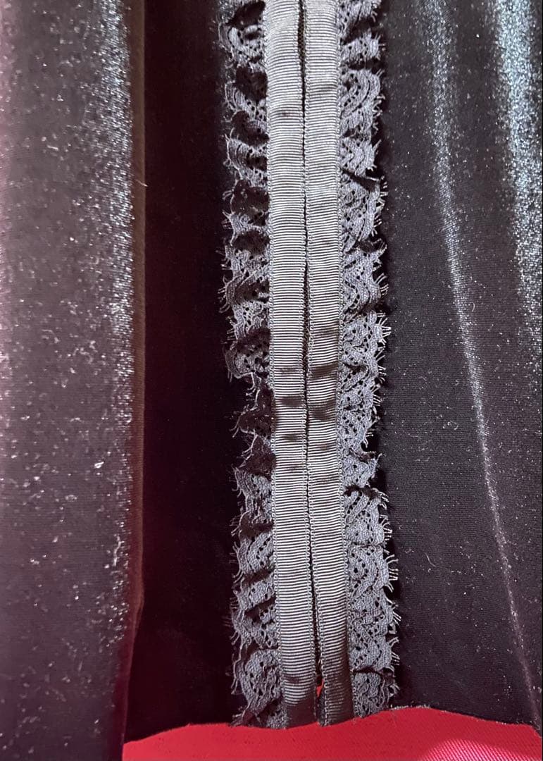 スーパービューティーSuper Beautyベロア長袖フードコートワンピース44