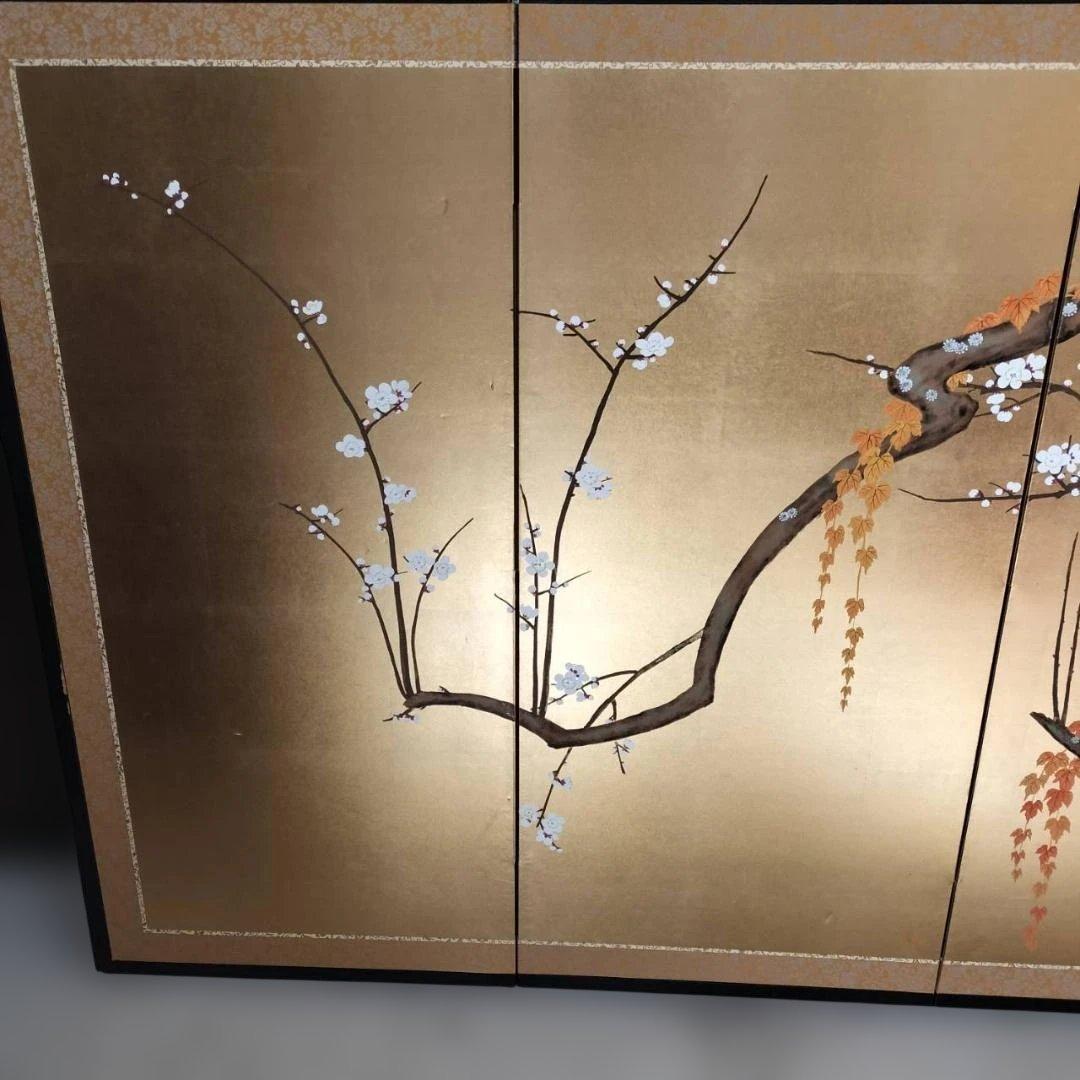 ◇金箔　屏風　梅図
