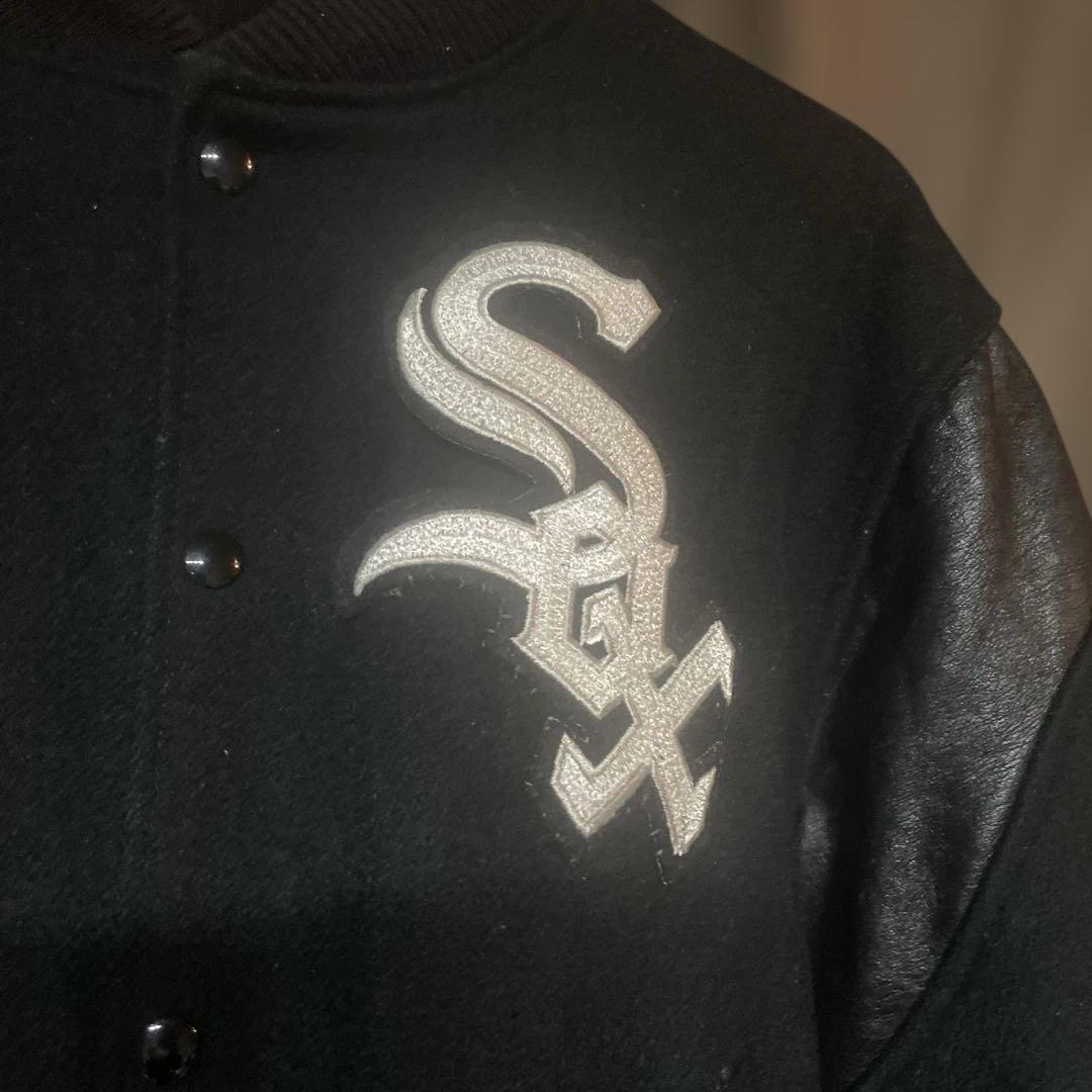 ◻︎楽一番公式アカウント97◻︎ スタジャン　ホワイトソックス　ブラック