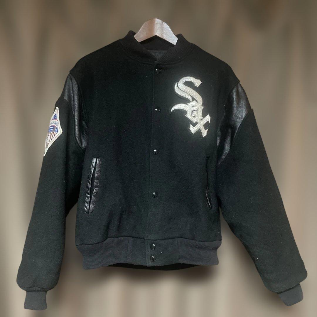 ◻︎楽一番公式アカウント97◻︎ スタジャン　ホワイトソックス　ブラック