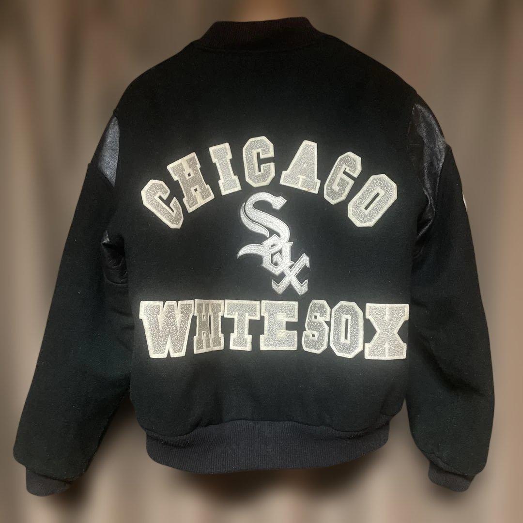 ◻︎楽一番公式アカウント97◻︎ スタジャン　ホワイトソックス　ブラック