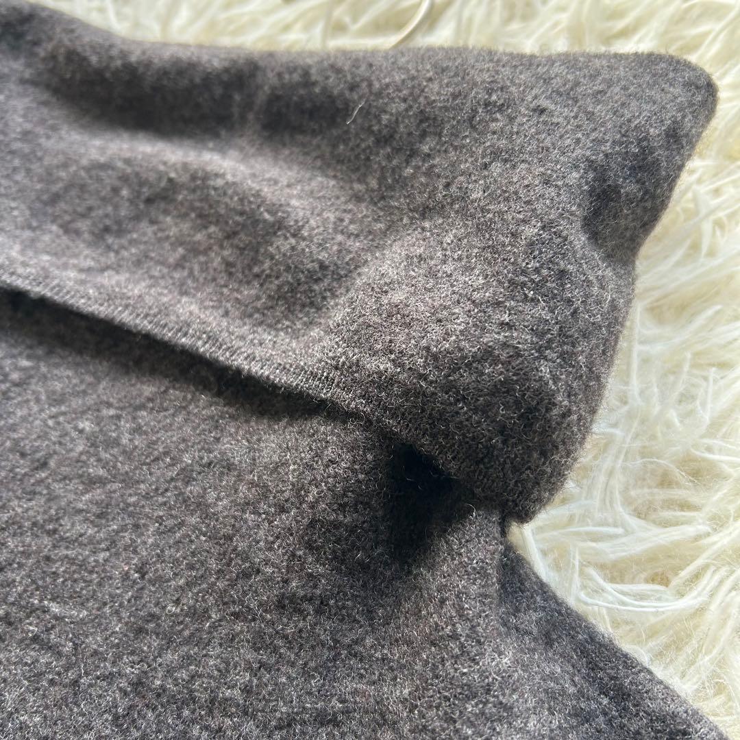 美品　45rpm45R フロートウール 縮絨 タートル ニットロングワンピース