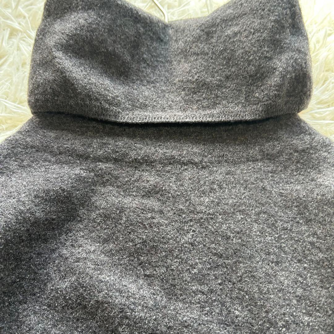 美品　45rpm45R フロートウール 縮絨 タートル ニットロングワンピース