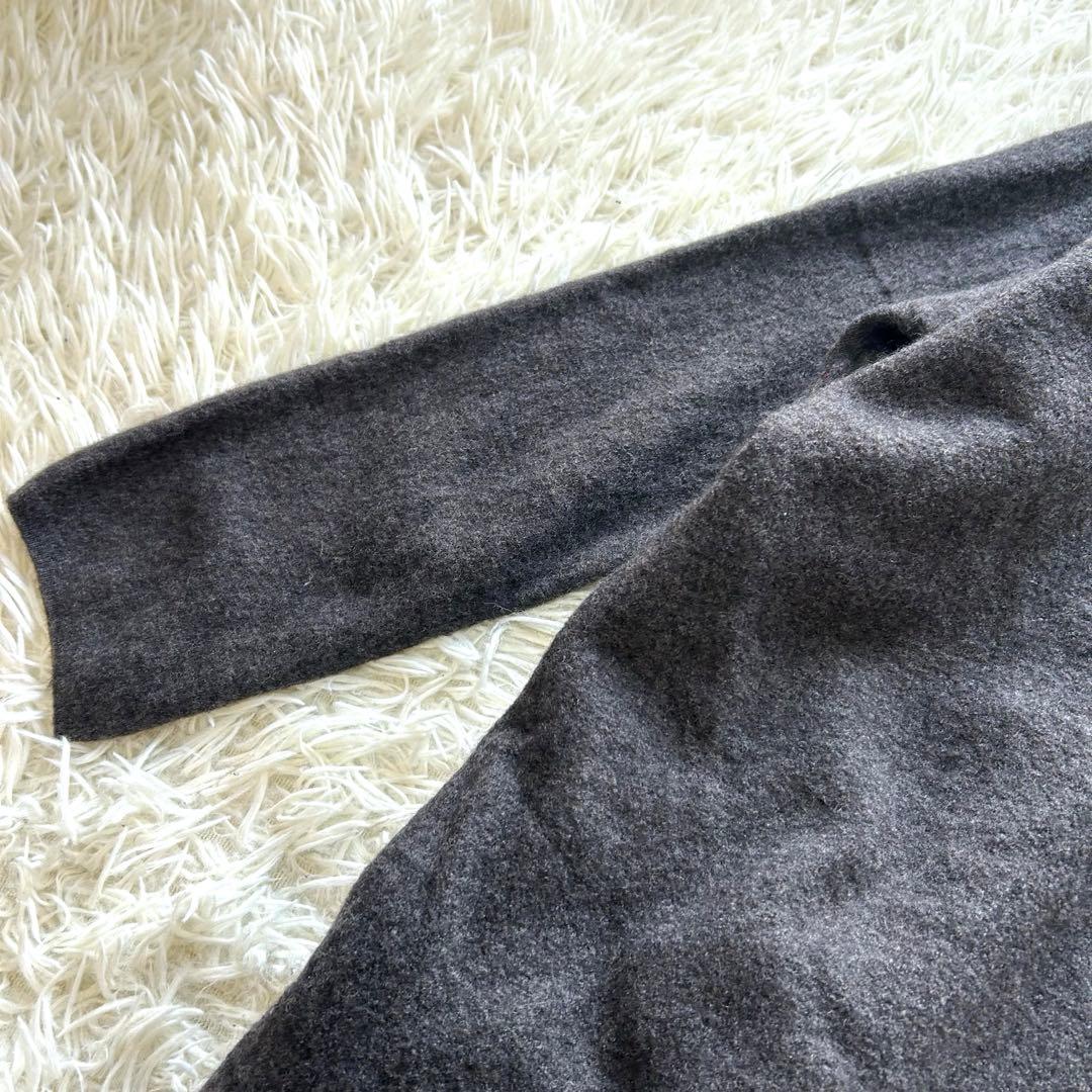 美品　45rpm45R フロートウール 縮絨 タートル ニットロングワンピース