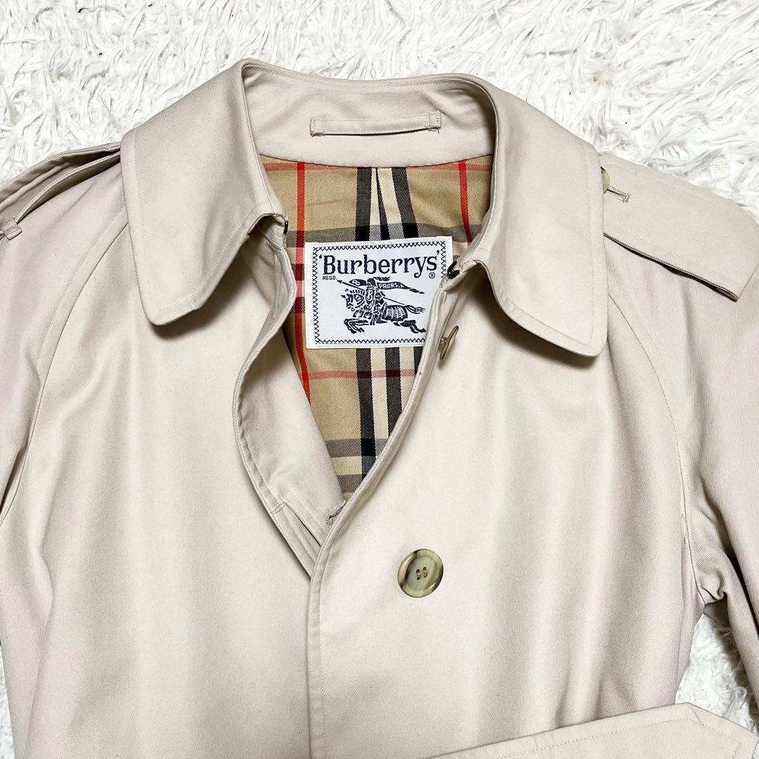✨人気✨バーバリーズ　トレンチコート　ノバチェック　ベルト付き　ベージュ　M相当