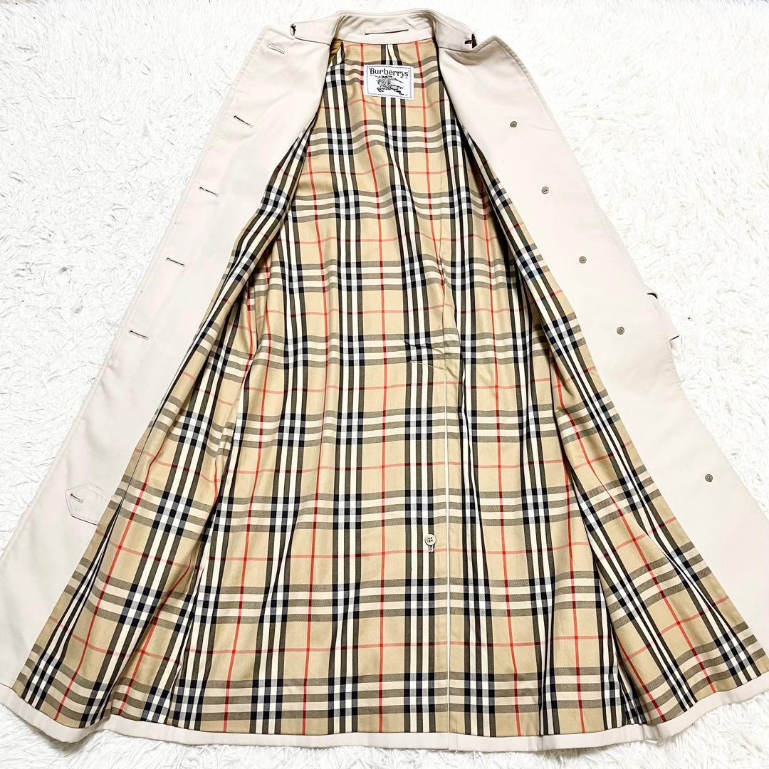 ✨人気✨バーバリーズ　トレンチコート　ノバチェック　ベルト付き　ベージュ　M相当