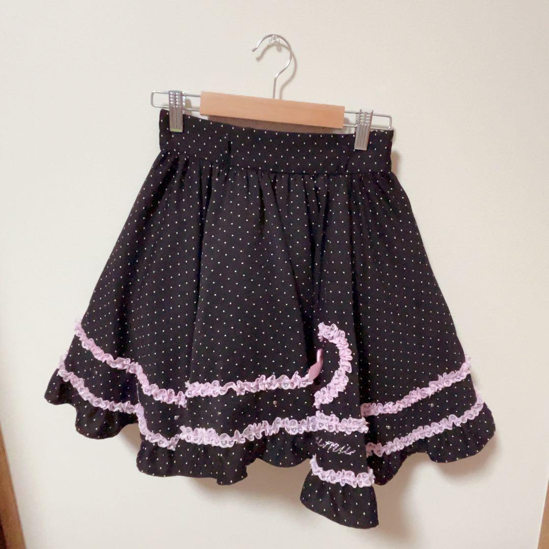 スカート avenchumu Frill heart stone logo skirt
