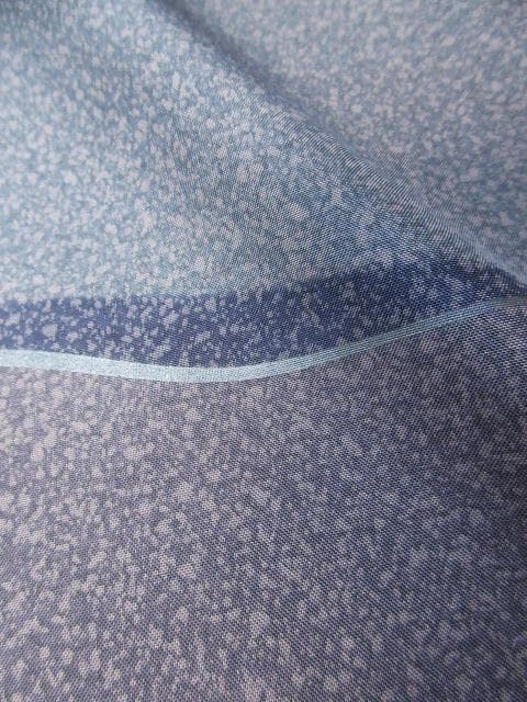 未着用に近い！本場縞大島紬＊寿紬工場＊たたき染め＊訪問着＊横幅大＊１６５ｃｍ