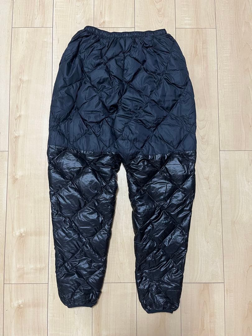 廃盤 00s モンベル U.Lダウンパンツ スタッフバッグ付き