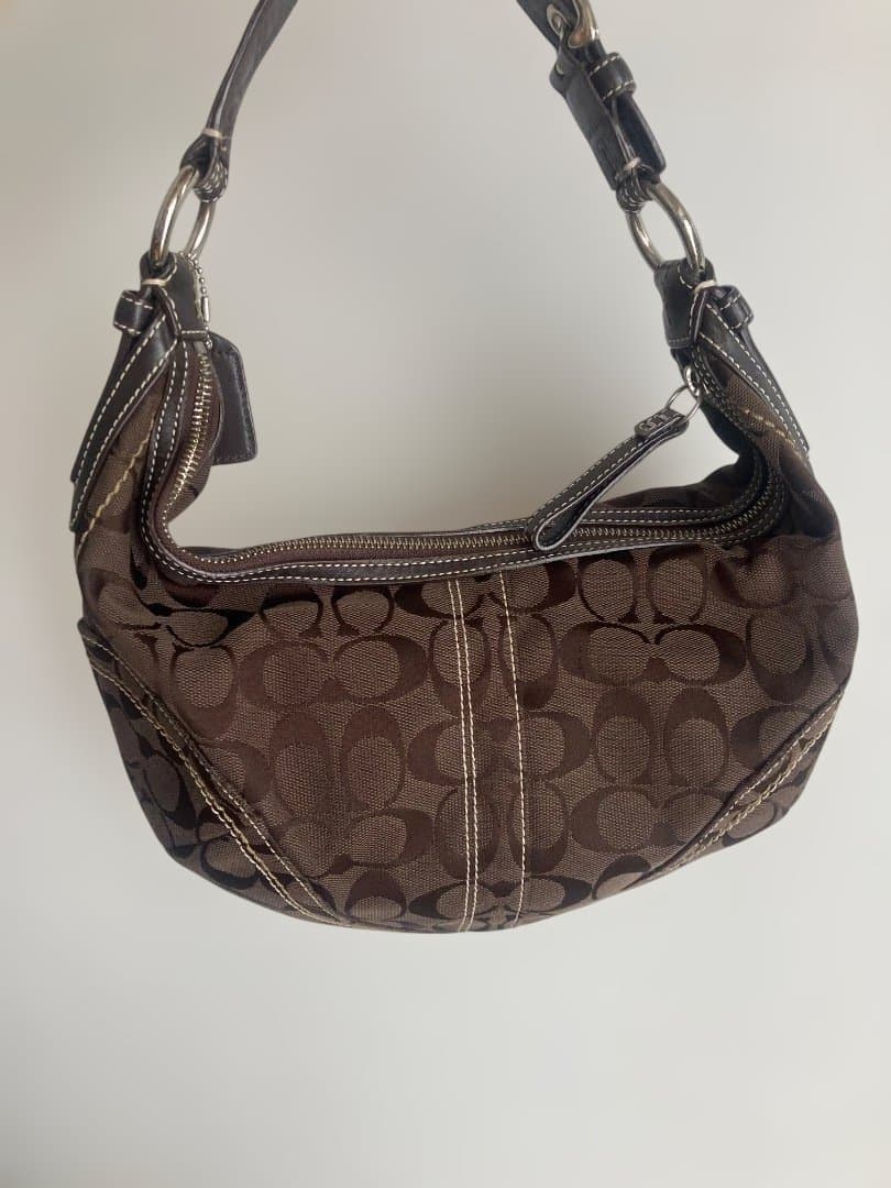 コーチ　ホーボー ハーフムーン ワンショルダー ブラウン 10074