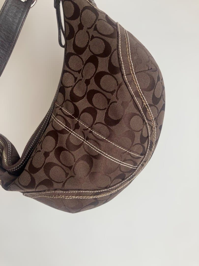 コーチ　ホーボー ハーフムーン ワンショルダー ブラウン 10074