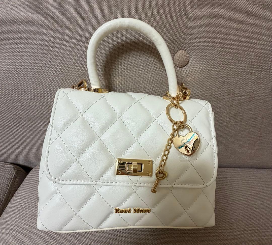 Rosé Muse Quilting mini shoulder bag