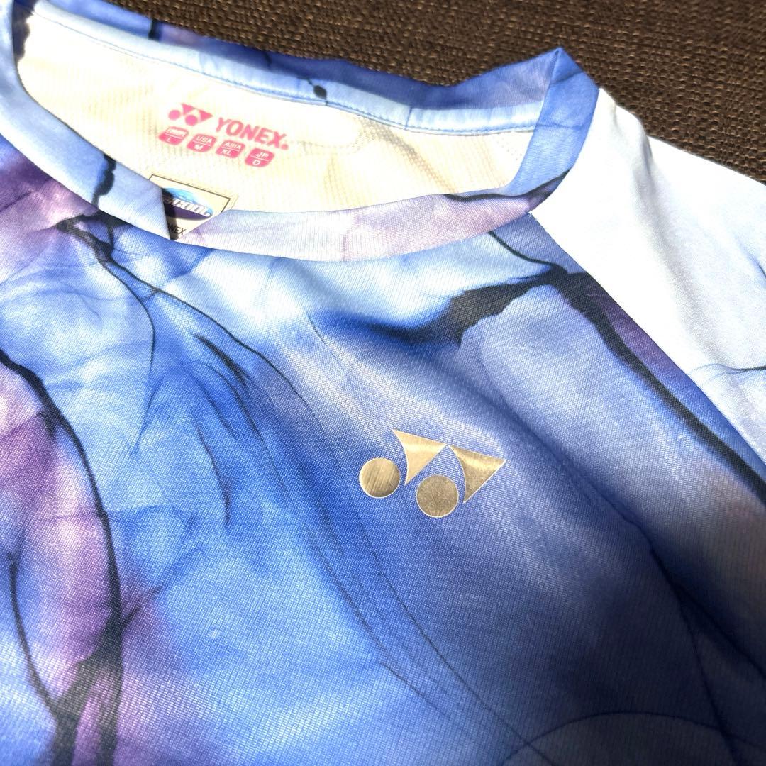ヨネックステニスベリークールゲームシャツブルーOバドミントンレディースアドミラル