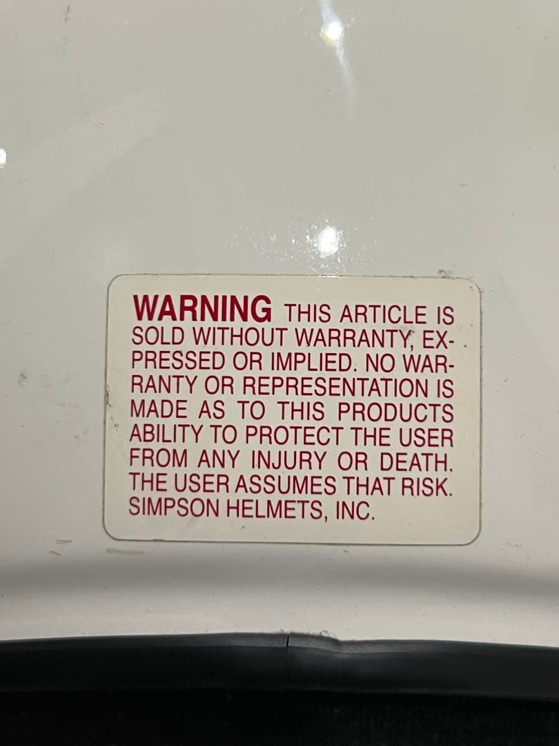 SIMPSONフルフェイスヘルメット ホワイト