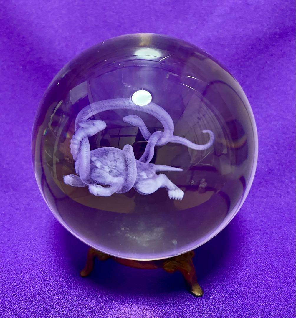 大玉10cm 水晶玉4個セット 鳳凰・龍・亀・虎