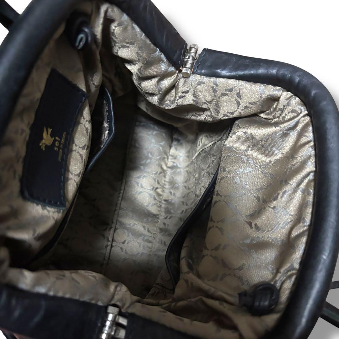 【極美品】sot Eleganzaレザー がま口 2wayショルダーバッグ