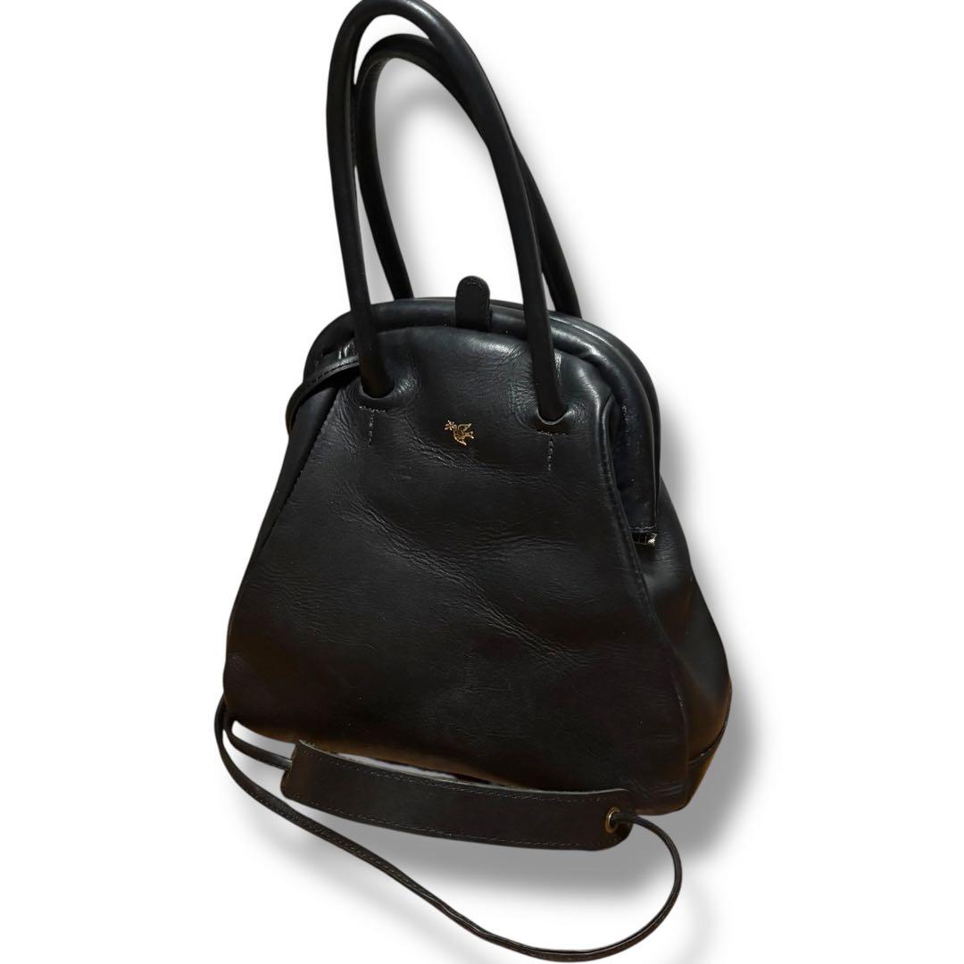 【極美品】sot Eleganzaレザー がま口 2wayショルダーバッグ