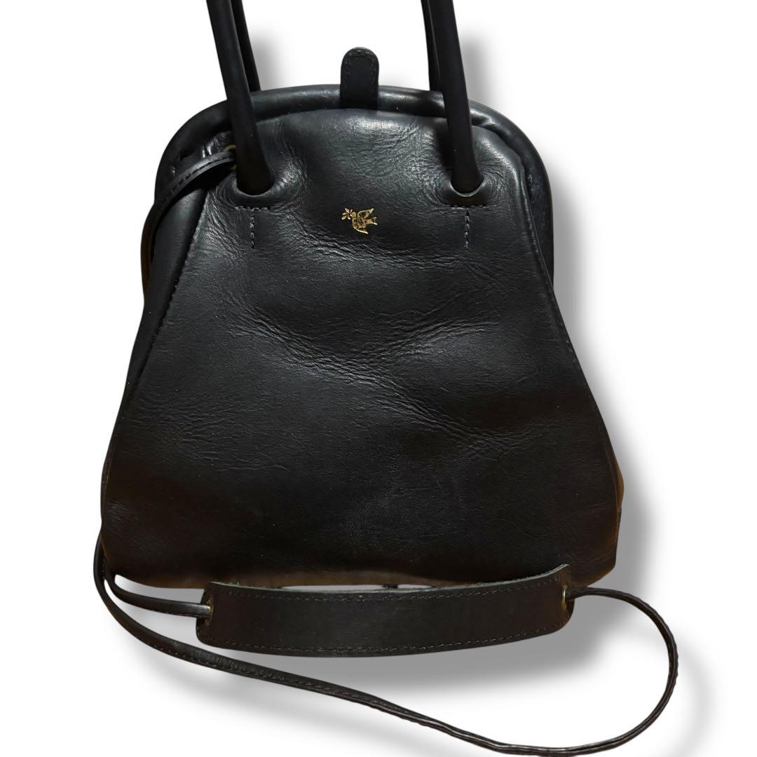 【極美品】sot Eleganzaレザー がま口 2wayショルダーバッグ